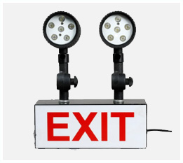 3W x 2 EMERGENCY LAMP WITH EXIT SIGN BOARD