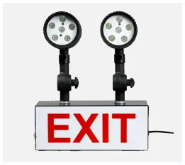 3W x 2 EMERGENCY LAMP WITH EXIT SIGN BOARD